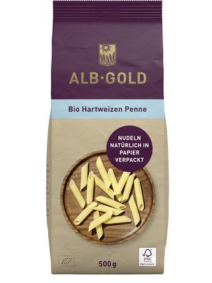 Paper packaging durum wheat fusilli
