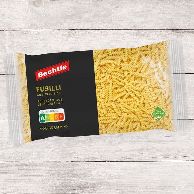 Bechtle Verpackung der Fusilli.