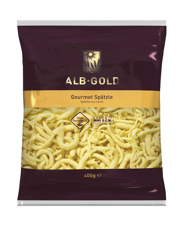 Verpackung der ALB-GOLD Gourmet Spätzle