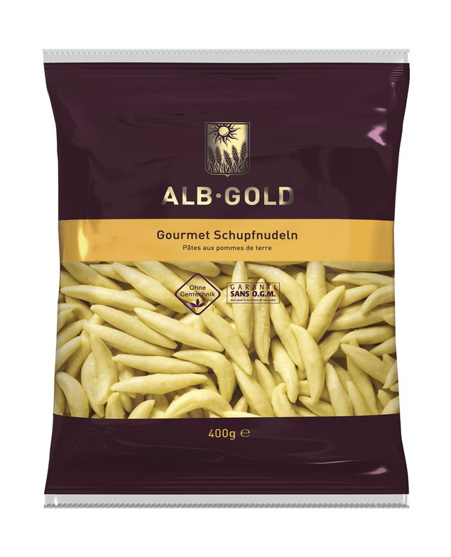 Verpackung der ALB-GOLD Gourmet Schupfnudeln