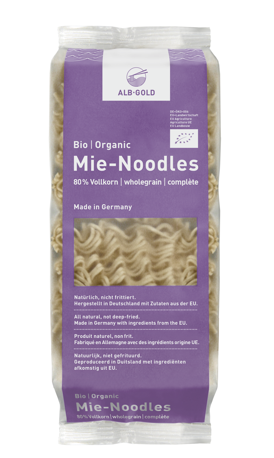 Packshot Mie-Noodles with whole grain