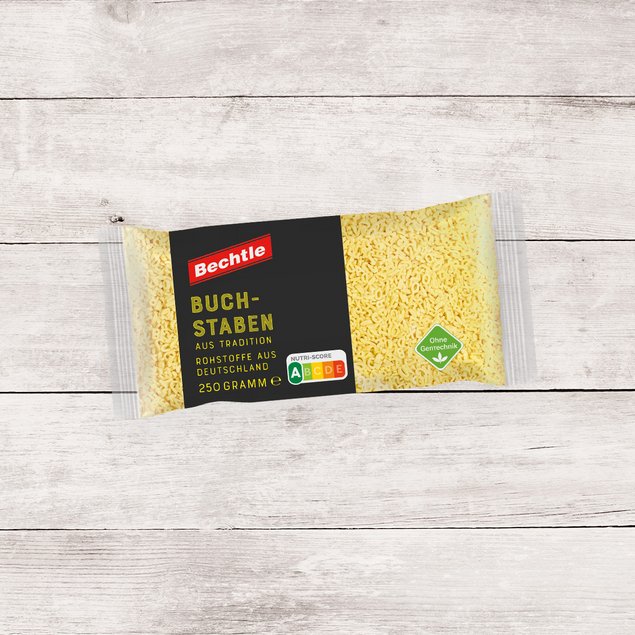 Bechtle Verpackung der Buchstaben.