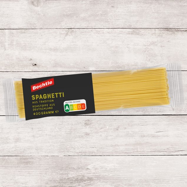 Bechtle Verpackung der Spaghetti.