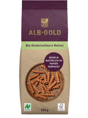 Paper packaging wholemeal spelt rollini