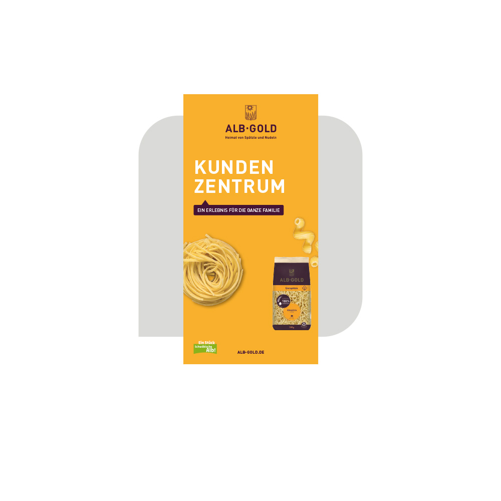 Flyer des ALB-GOLD Kundenzentrums